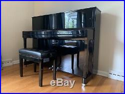 Excellent KAWAI K-200 45 Upright Acoustic Piano (2016, Polished Ebony)