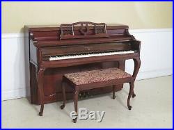 F48349EC WILLIAM KNABE Cherry French Style Upright Piano & Bench