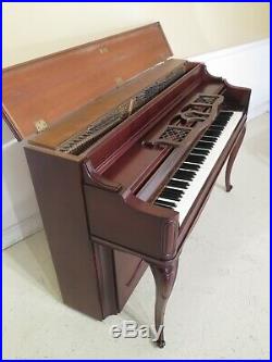 F48349EC WILLIAM KNABE Cherry French Style Upright Piano & Bench