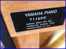 Fabulous Yamaha Upright Acoustic Piano Polished Ebony Model T116pe