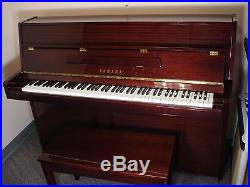Great Condition Yamaha Upright Piano M112- 1964 Mahogany Shiny Finish with chair