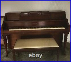 HOBART M. CABLE Upright PIANO & BENCH