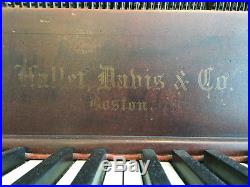 Hallet Davis 1894 Upright Piano Manufactured in Boston, MA Mahogany Appraised