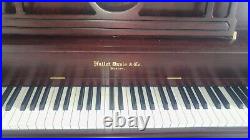 Hallet Davis & Co Boston Piano Upright 610304124 Good used condition Bench