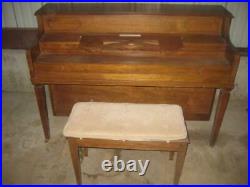 Hallet, Davis & Company Piano Company Upright Piano & Storage Bench Beautiful EC