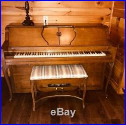 Hardman Peck & Co New York Antique Duo Art Player Piano With Bench Rolls Books