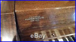 Hardman Peck & Co. New York Hamilton Piano with Bench & Sheet Music