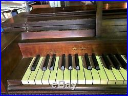 Hardman Peck Eavestaff Pianette Piano Matching Bench Vintage
