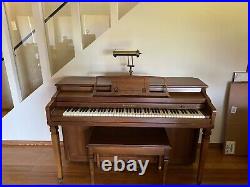 Henry F. Miller, 38 upright, light brown piano Great condition