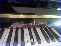 Henry F. Miller Gloss Black 43 inch Upright Piano Used