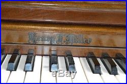 Henry F Miller Spinet 1968 Piano 100 Year Anniversary