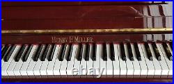 Henry F Miller Upright Piano, Mohahony With Matching Bench. Model Up 118M