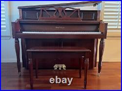 Henry F. Miller Upright Piano with Piano Bench