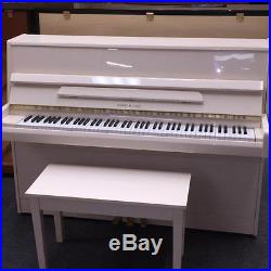 Hobart M. Cable (Pre-Owned) Upright Piano and Bench Polished White