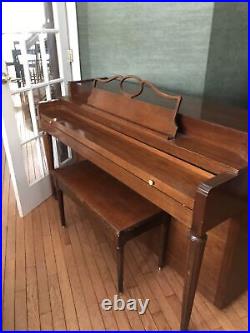 Howard Spinet Piano Two Pedal Built by Baldwin 63341 PICKUPS ONLY