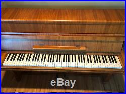 Ibach Upright Satin Teak Mid-Century Modern Piano from Germany