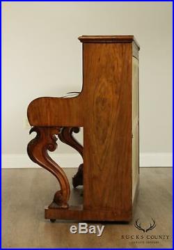 J. B. Cramer & Co. Antique Burl Wood Upright Piano