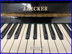 J. Becker Upright Piano 47 Polished Ebony