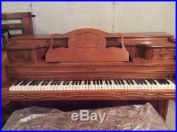 Janssen Piano Fruitwood French Provincial With Bench And Metronome