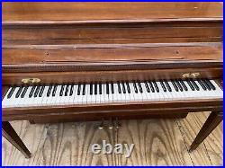 Jonas Chickering Console Piano With Bench