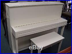 KAWAI WHITE UPRIGHT PIANO With BENCH CX-21D