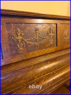 KIMBALL Victorian Piano In Quarter Sawn Oak Cabinet VERY RARE