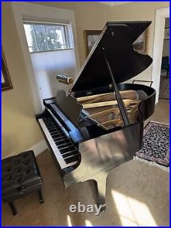 K Kawai KG 3C Black Ebony Finish 6'1 Three Pedal Grand Piano with Stool & Light