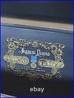 K Kawai KG 3C Black Ebony Finish 6'1 Three Pedal Grand Piano with Stool & Light