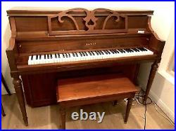 Kawai 801-T Upright Piano 44 Satin Walnut