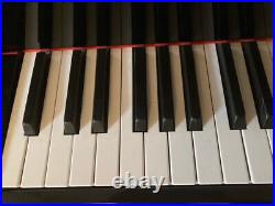 Kawai Black Lacquer Upright Piano Circa 1987 Good Condition with Bench