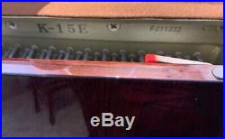 Kawai K-15 Continental Console Upright Piano 44 Polished Mahogany