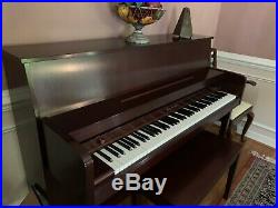 Kawai Studio Piano Model 506 with matching bench Satin Mahogany one owner
