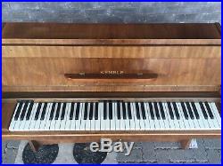 Kemble Upright Piano With Stool. Good Condition