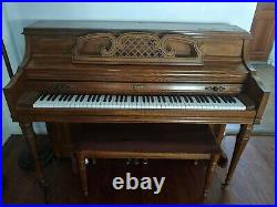 Kimball 42 Medium Walnut Upright Piano WithBench