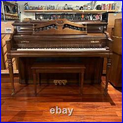 Kimball 42 Satin Walnut Artist Console Piano c1978 #B16404