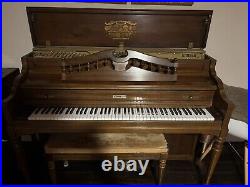 Kimball 42 Satin Walnut Artist Console Piano c1978 #B16404