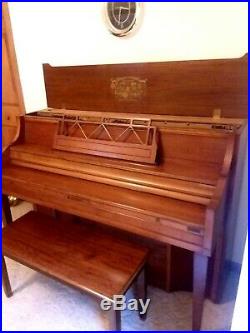 Kimball Artist Console Piano With Matching Bench BEAUTIFUL