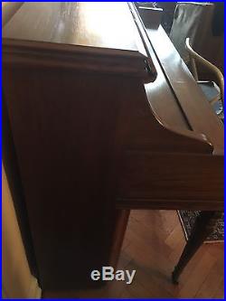 Kimball Artist Console Piano with matching bench (Walnut)