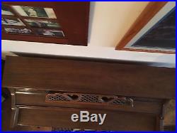 Kimball Artist Console Piano with matching bench (Walnut)