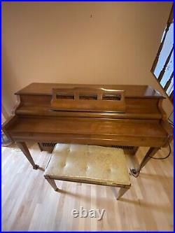 Kimball Artist Console Upright Piano with Matching Bench