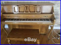 Kimball Artist Console Upright Piano with Original Bench