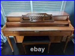 Kimball Upright Console Piano with Bench & Sheet Music. Fully Tuned