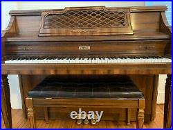 Kimball Upright Piano with Bench in great condition with variety of sheet music