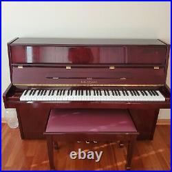 Kohler and Campbell Starter Upright Piano with Matching Piano Bench Cherry Gloss
