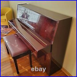Kohler and Campbell Starter Upright Piano with Matching Piano Bench Cherry Gloss