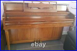 Kranich & Bach Pianos Since 1864 Artist Console Upright Ornate Oak Piano