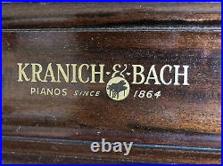 Kranich & Bach Upright Piano and wood Bench Good Condition 1960's