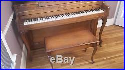 Lester Betsy Ross Spinet Piano Plus Matching Bench Just Tuned