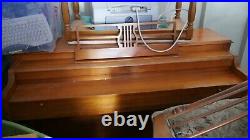 Lester Spinet Upright'Betsy Ross' 1956 Maple piano RARE CURVED KEYS