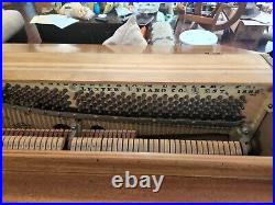 Lester Upright piano with bench in good condition, serial # 153455